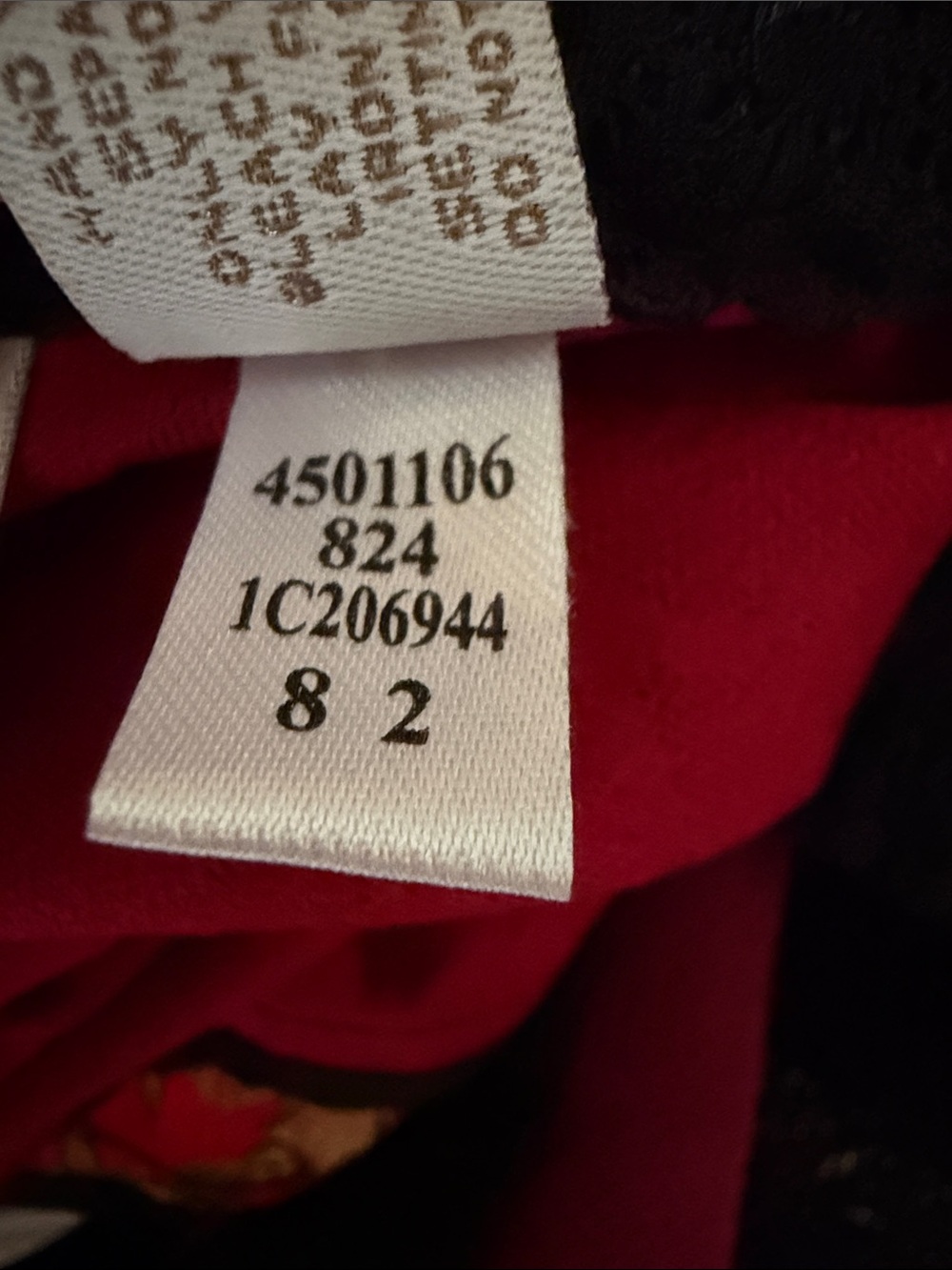Chico's Burgundy Floral Tapestry Long Duster Coat with Black Trim - Picture 6 of 6